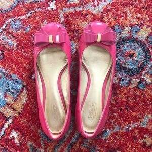 Pink COACH flats